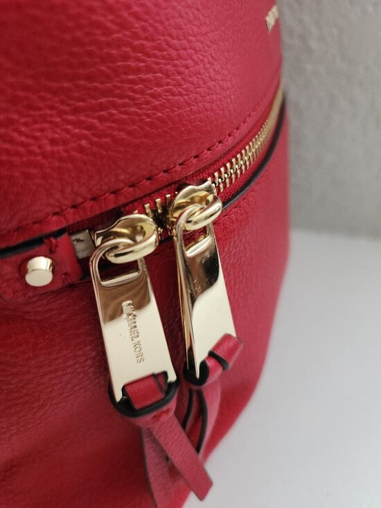 New Michael Kors Red Leather Backpack main image 6